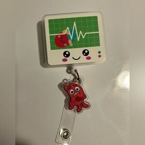 Cute Heart and Monitor Badge Reel (for teletech)